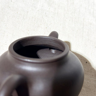 Factory No.1 Yixing Teapot #50 Black Star Clay Duo Zhi Teapot 120ml