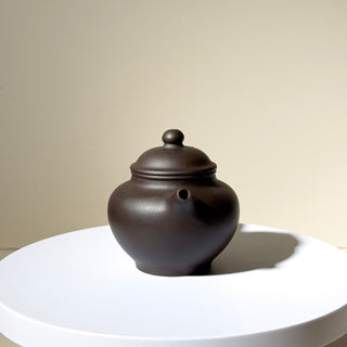 Factory No.1 Yixing Teapot #50 Black Star Clay Duo Zhi Teapot 120ml