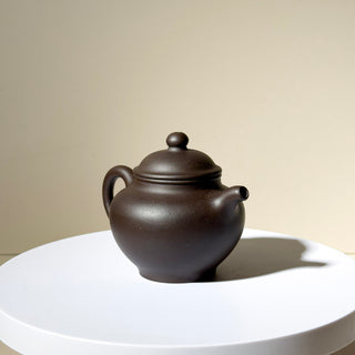 Factory No.1 Yixing Teapot #50 Black Star Clay Duo Zhi Teapot 120ml