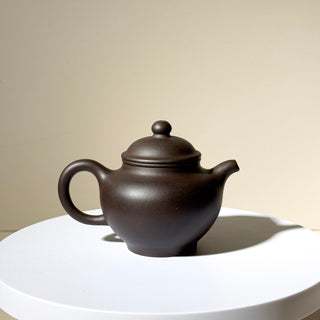 Factory No.1 Yixing Teapot #50 Black Star Clay Duo Zhi Teapot 120ml
