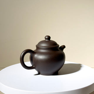 Factory No.1 Yixing Teapot #50 Black Star Clay Duo Zhi Teapot 120ml