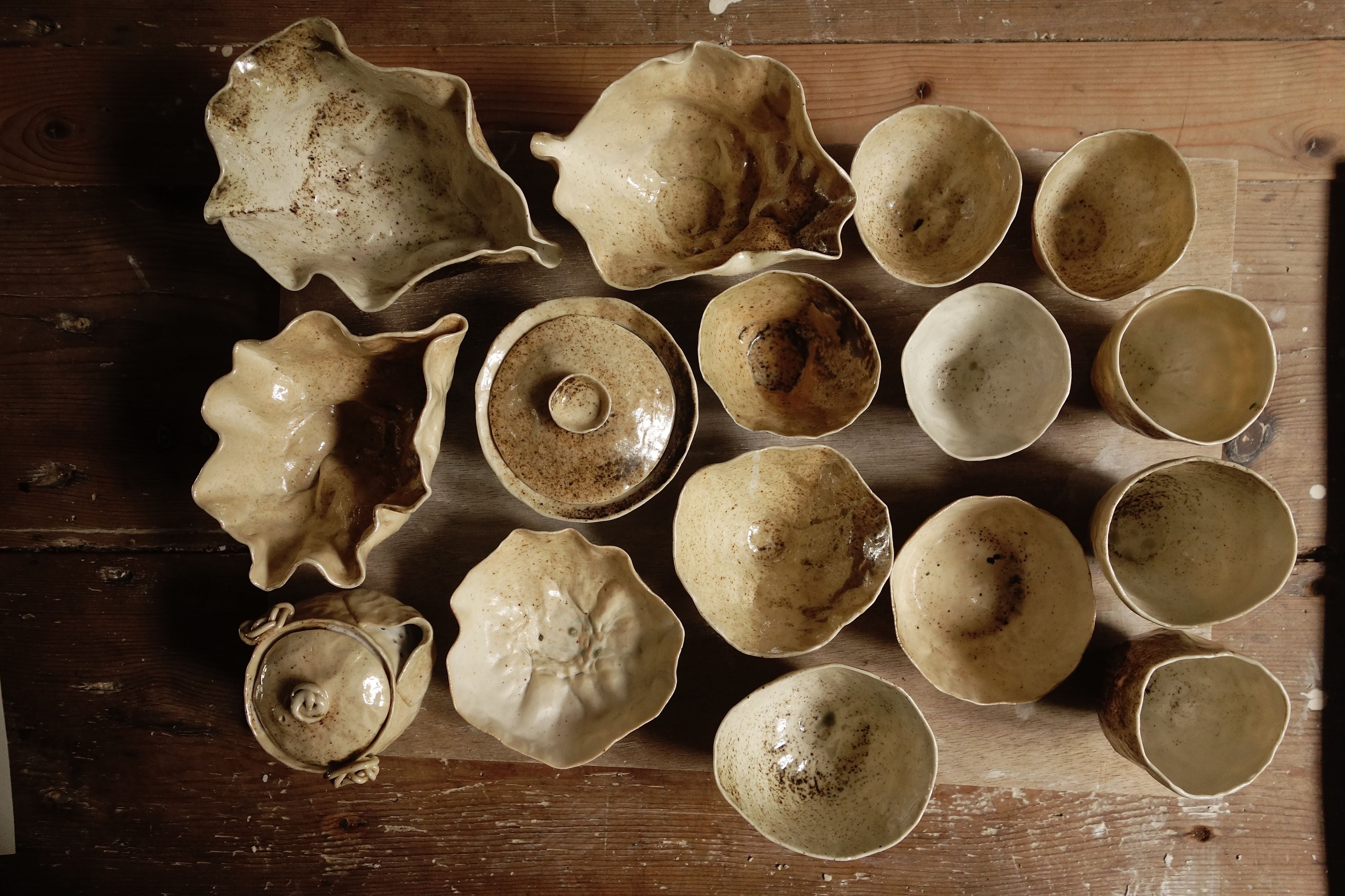 Woodfired Hand-built Teaware Collection (Final) by French Artist Therese Lauma - YUMM CHA