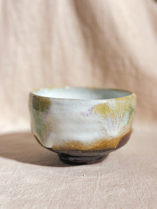 Hagiyaki Sansai Matcha Chawan #3 三彩 抹茶茶碗 | Seigan Yamane - YUMM CHA