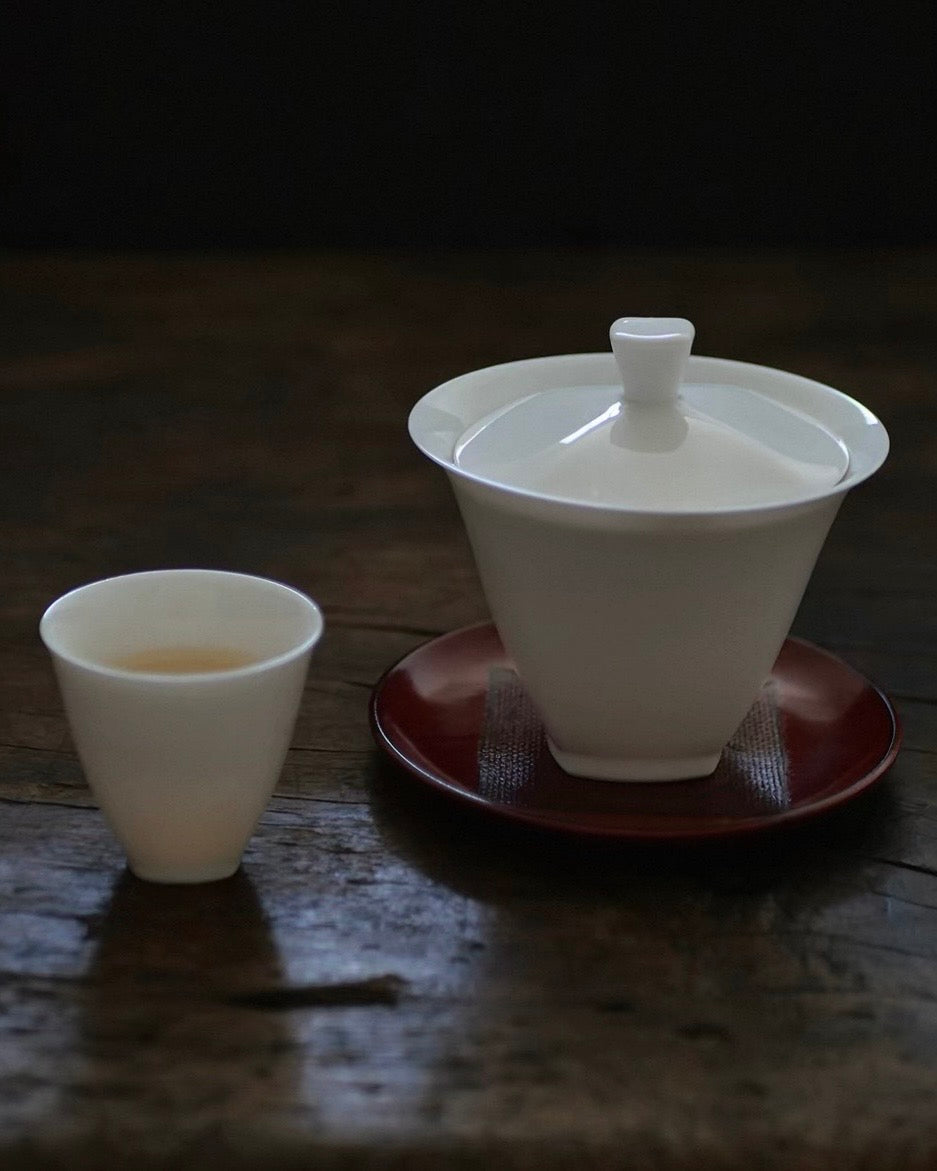 Fang Yuan White Porcelain Gaiwan, Pitcher, Cup - YUMM CHA