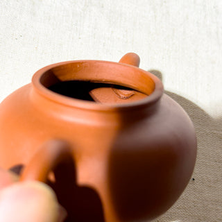 Factory No.1 Yixing Teapot #51 Red Clay Duo Zhi Teapot 120ml