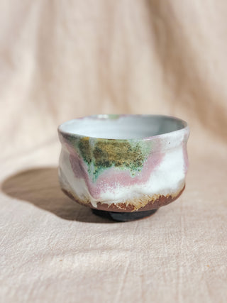 Hagiyaki Sansai Matcha Chawan #1 三彩 抹茶茶碗 | Seigan Yamane - YUMM CHA