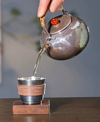 999 Silver Teapot Tea Kettle handmade 285ml 151g silver - YUMM-CHA