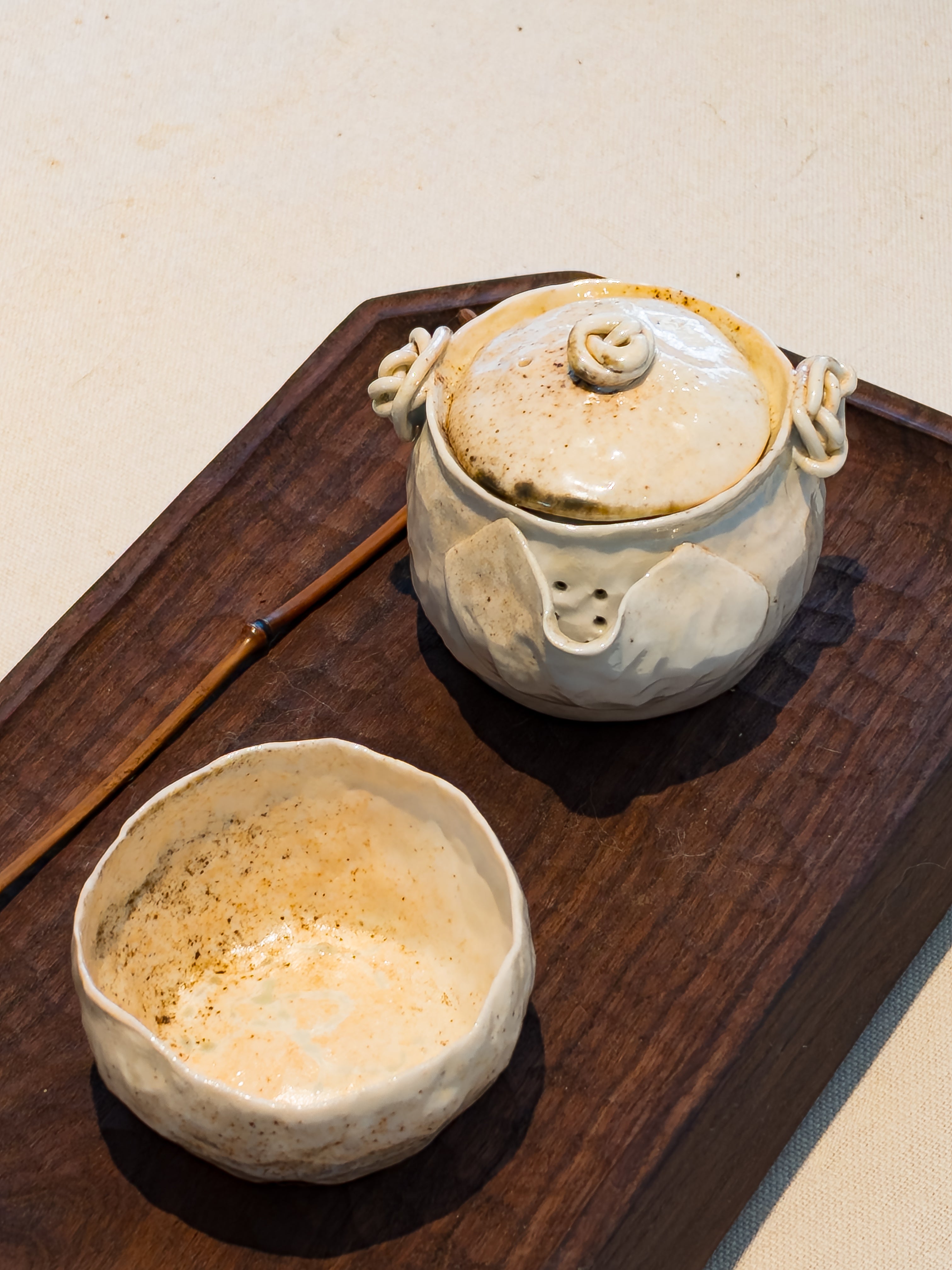 Woodfired Hand-built Teaware Collection (Final) by French Artist Therese Lauma - YUMM CHA