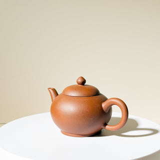 Factory-Era Yixing Teapot #42 Juluanzhu (Giant Wheel Bead) Aged Hong Ni 100ml - YUMM CHA