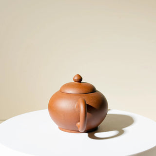 Factory-Era Yixing Teapot #42 Juluanzhu (Giant Wheel Bead) Aged Hong Ni 100ml - YUMM CHA