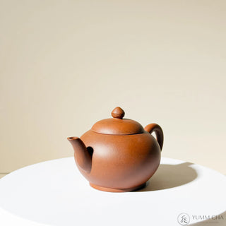 Factory-Era Yixing Teapot #42 Juluanzhu (Giant Wheel Bead) Aged Hong Ni 100ml - YUMM CHA