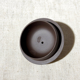 Factory No.1 Yixing Teapot #45 Black-Star Clay Flat-Belly Shi Piao Teapot 150ml YUMM CHA