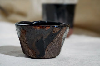 Hagi Ware Black Cup 100ml | Eiichi Shibuya - YUMM CHA