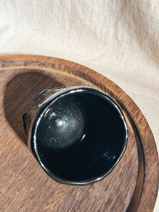 Hagi Ware Black Glazed Yunomi Tea & Coffee Cup 
 #1 175ml | Eiichi Shibuya - YUMM CHA