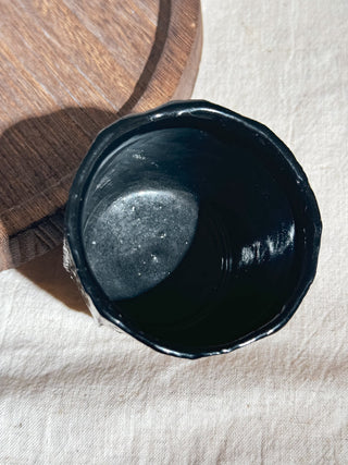 Hagi Ware Black Glazed Yunomi Tea & Coffee Cup 
 #10 200ml | Eiichi Shibuya - YUMM CHA