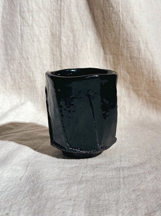 Hagi ware Black Glazed Yunomi Tea & Coffee Cup 
#7 200ml | Eiichi Shibuya - YUMM CHA