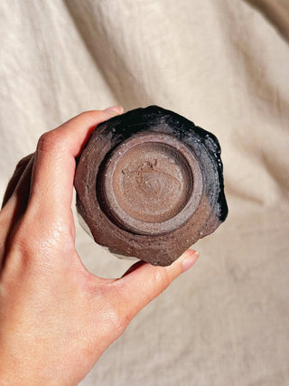 Hagi ware Black Glazed Yunomi Tea & Coffee Cup 
#7 200ml | Eiichi Shibuya - YUMM CHA