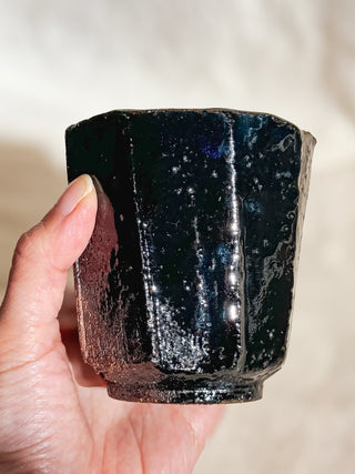 Hagi ware Black Glazed Yunomi Tea & Coffee Cup #3 200ml | Eiichi Shibuya - YUMM CHA