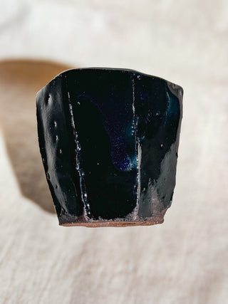 Hagi ware Black Glazed Yunomi Tea & Coffee Cup #4 200ml | Eiichi Shibuya - YUMM CHA