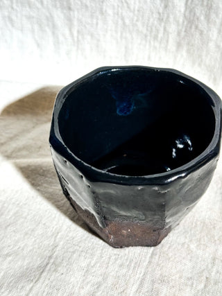 Hagi ware Black Glazed Yunomi Tea & Coffee Cup #4 200ml | Eiichi Shibuya - YUMM CHA