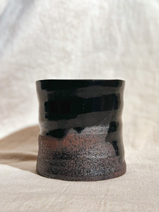 Hagi ware Black Glazed Yunomi Tea & Coffee Cup #6 250ml | Eiichi Shibuya - YUMM CHA
