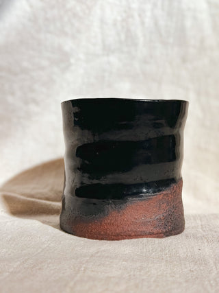 Hagi ware Black Glazed Yunomi Tea & Coffee Cup #6 250ml | Eiichi Shibuya - YUMM CHA