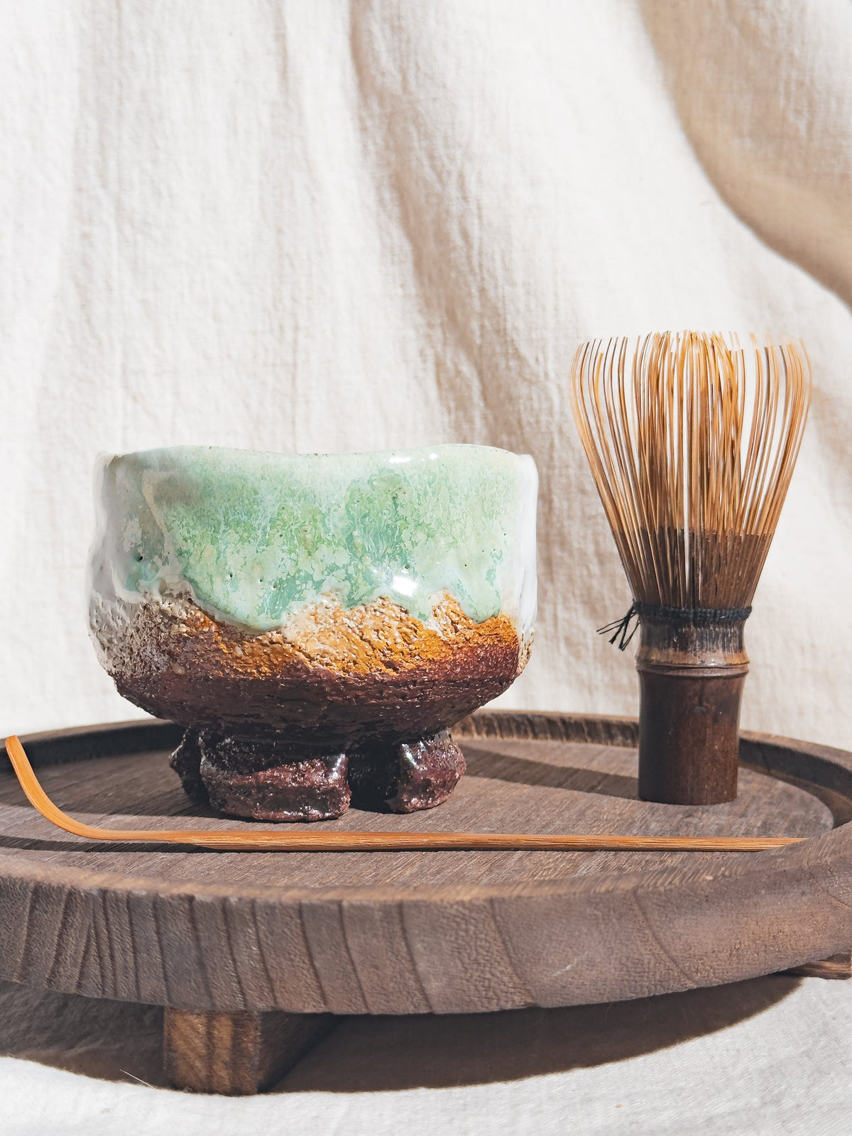 Hagiyaki Sansai Matcha Chawan #2 三彩 抹茶茶碗 | Seigan Yamane - YUMM CHA