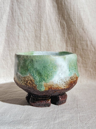 Hagiyaki Sansai Matcha Chawan #2 三彩 抹茶茶碗 | Seigan Yamane - YUMM CHA