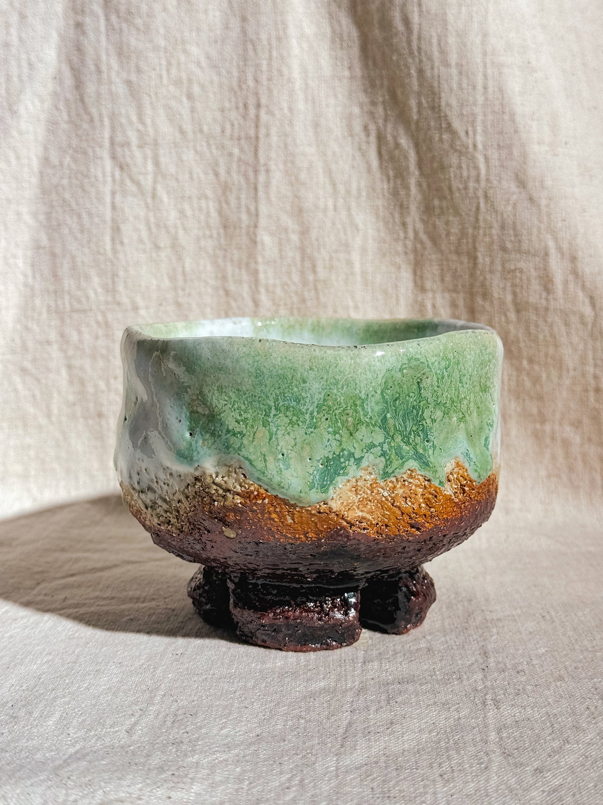 Hagiyaki Sansai Matcha Chawan #2 三彩 抹茶茶碗 | Seigan Yamane - YUMM CHA