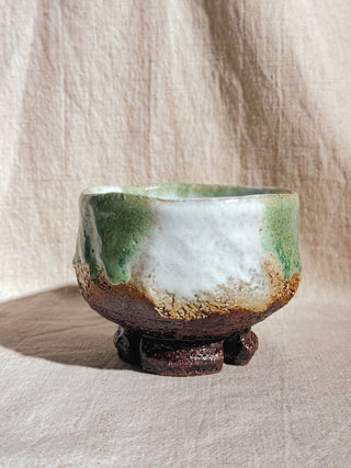 Hagiyaki Sansai Matcha Chawan #2 三彩 抹茶茶碗 | Seigan Yamane - YUMM CHA