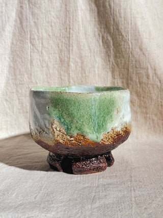 Hagiyaki Sansai Matcha Chawan #2 三彩 抹茶茶碗 | Seigan Yamane - YUMM CHA