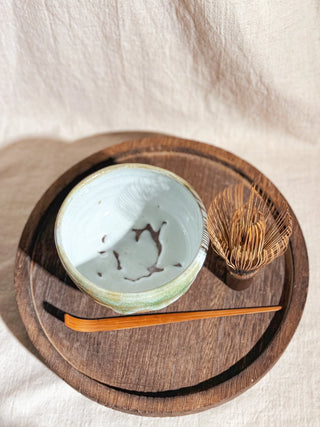 Hagiyaki Sansai Matcha Chawan #3 三彩 抹茶茶碗 | Seigan Yamane - YUMM CHA