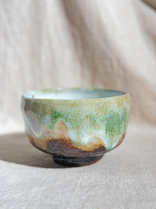 Hagiyaki Sansai Matcha Chawan #3 三彩 抹茶茶碗 | Seigan Yamane - YUMM CHA