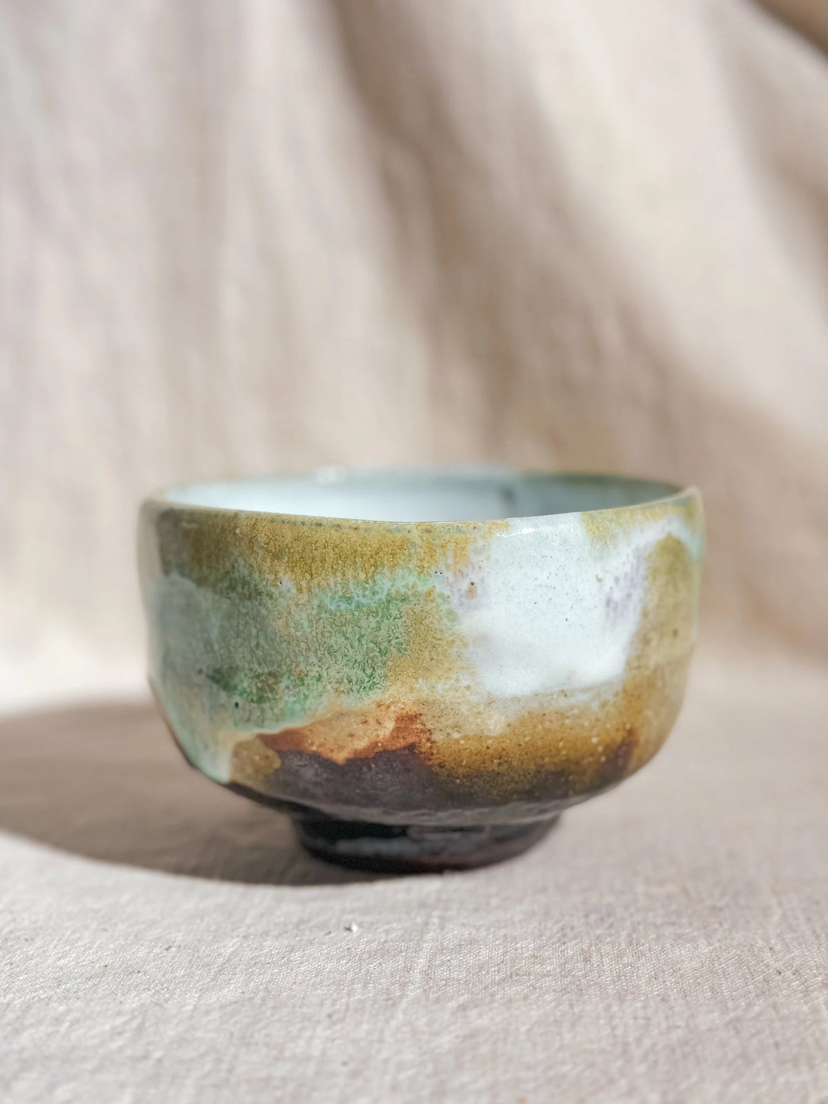 Hagiyaki Sansai Matcha Chawan #3 三彩 抹茶茶碗 | Seigan Yamane - YUMM CHA