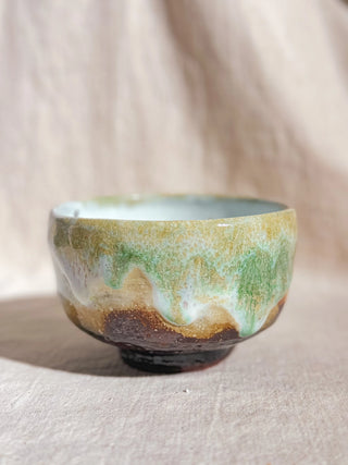 Hagiyaki Sansai Matcha Chawan #3 三彩 抹茶茶碗 | Seigan Yamane - YUMM CHA