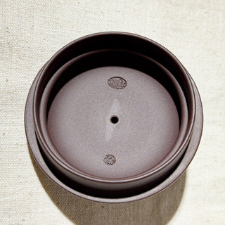 Master-made Yixing Teapot #44 Fully handmade Purple Clay Fang Gu Teapot 235ml
