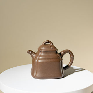 Factory No.1 Yixing Teapot #62 Black Star Clay 80's Bamboo Pagoda Teapot 120ml