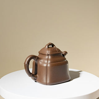 Factory No.1 Yixing Teapot #62 Black Star Clay 80's Bamboo Pagoda Teapot 120ml