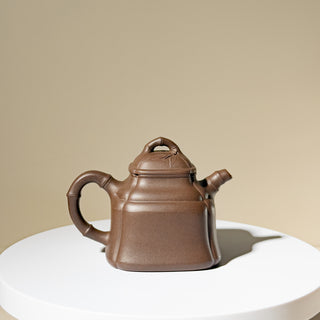 Factory No.1 Yixing Teapot #62 Black Star Clay 80's Bamboo Pagoda Teapot 120ml