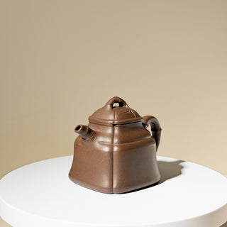 Factory No.1 Yixing Teapot #62 Black Star Clay 80's Bamboo Pagoda Teapot 120ml