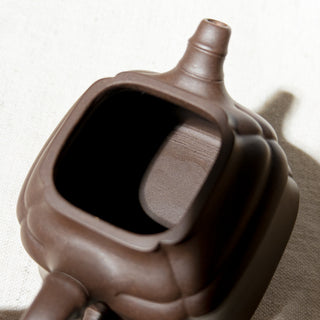 Factory No.1 Yixing Teapot #62 Black Star Clay 80's Bamboo Pagoda Teapot 120ml
