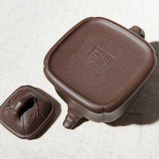 Factory No.1 Yixing Teapot #62 Black Star Clay 80's Bamboo Pagoda Teapot 120ml