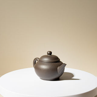 Factory No.1 Yixing Teapot #65 Black Iron Sand 1990 Shui Ping Teapot 70ml - YUMM CHA