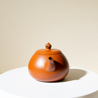 Vintage Yixing Teapot #37 Sceptre-shaped Knob Zhu Ni 120ml
