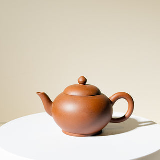 Factory-Era Yixing Teapot #42 Juluanzhu (Giant Wheel Bead) Aged Hong Ni 100ml