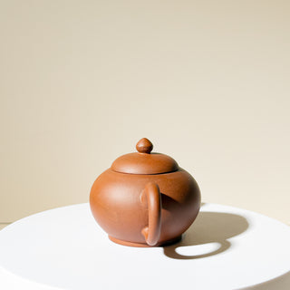 Factory-Era Yixing Teapot #42 Juluanzhu (Giant Wheel Bead) Aged Hong Ni 100ml