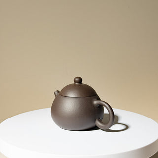 Factory No.1 Yixing Teapot #71 Late 80's Black Clay Xi Shi Teapot 85ml - YUMM CHA