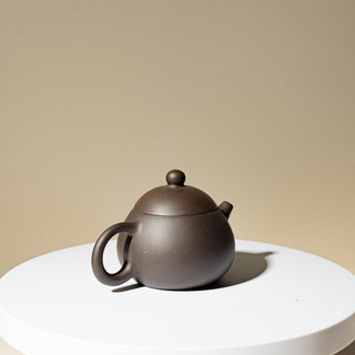 Factory No.1 Yixing Teapot #71 Late 80's Black Clay Xi Shi Teapot 85ml - YUMM CHA