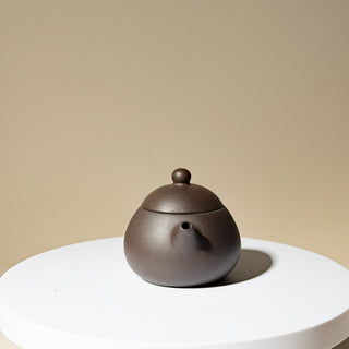 Factory No.1 Yixing Teapot #71 Late 80's Black Clay Xi Shi Teapot 85ml - YUMM CHA