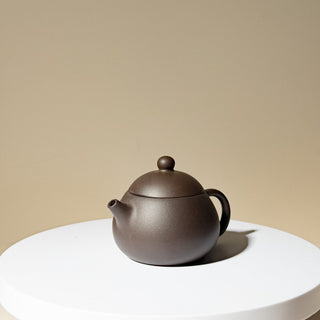 Factory No.1 Yixing Teapot #71 Late 80's Black Clay Xi Shi Teapot 85ml - YUMM CHA